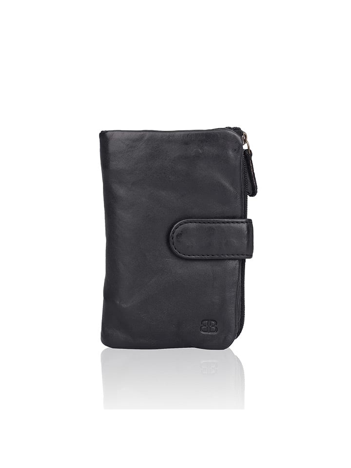 

Кожаный кошелек Конни черного цвета - (Ш)9 x (В)17 x (Г)3 см Bellicci