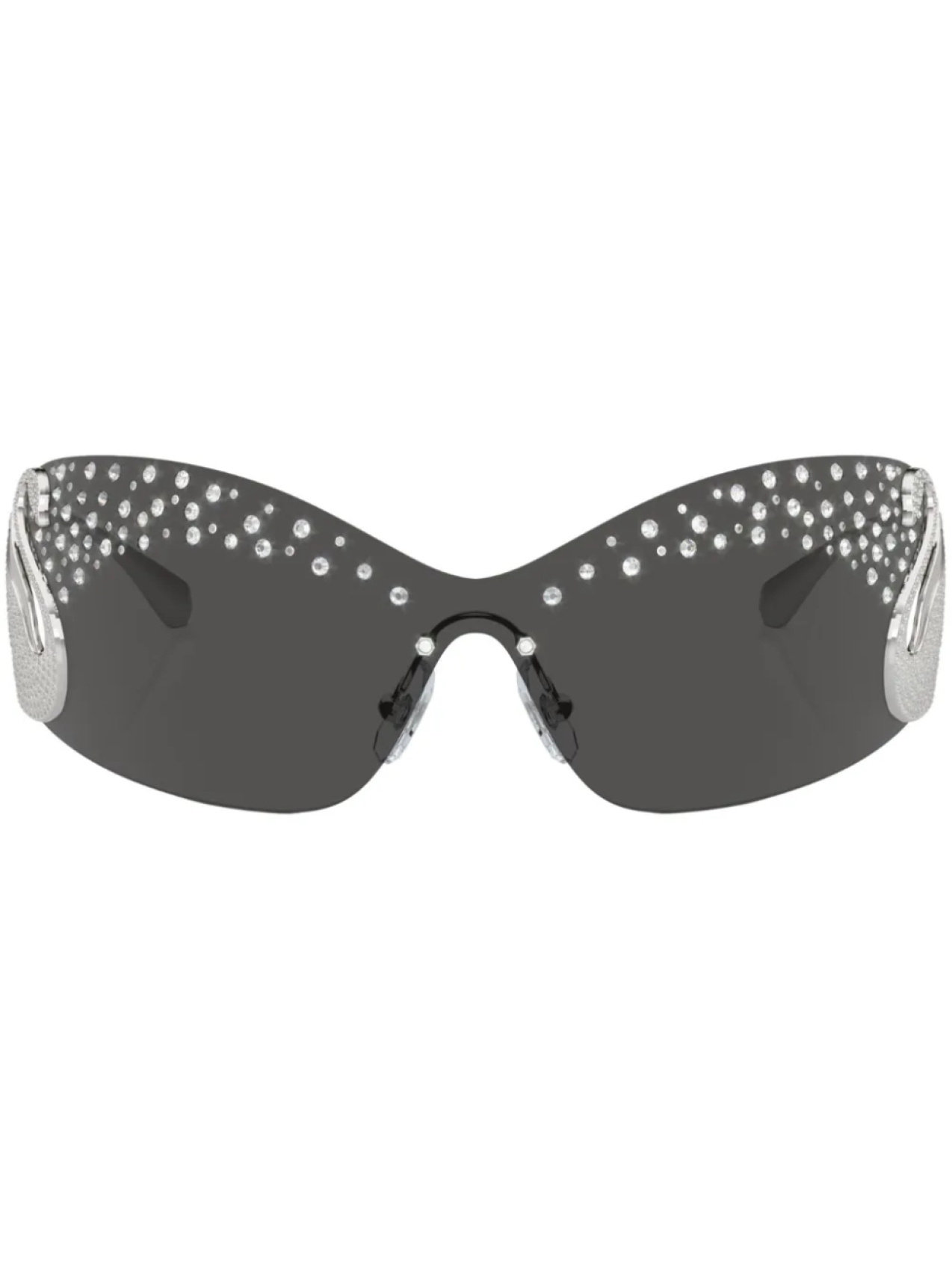 

Swarovski солнцезащитные очки с кристаллами, серебристый
