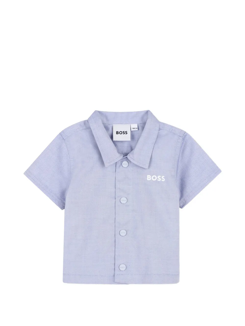 Рубашка с воротником на пуговицах Boss Kidswear, синий — фото 3