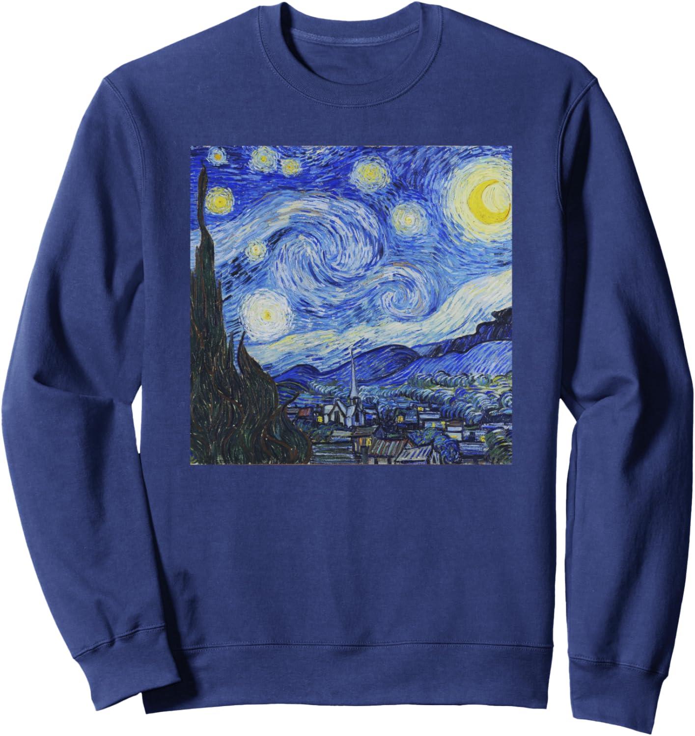 

Толстовка с фотографией «Звездная ночь» Trendy Apparel, темно-синий