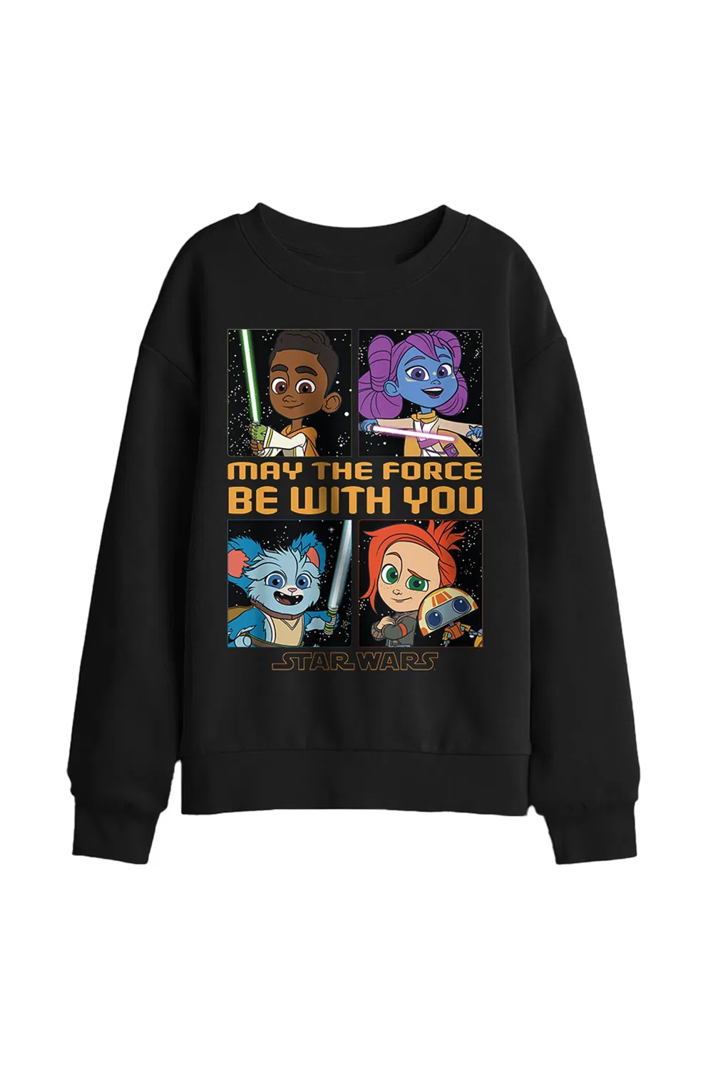 Детская толстовка Star Wars Young Jedi Adventure, черный