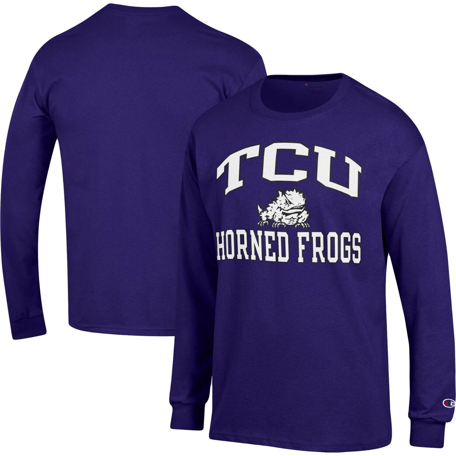 

Мужская фиолетовая футболка с длинным рукавом TCU Horned Frogs High Motor Champion
