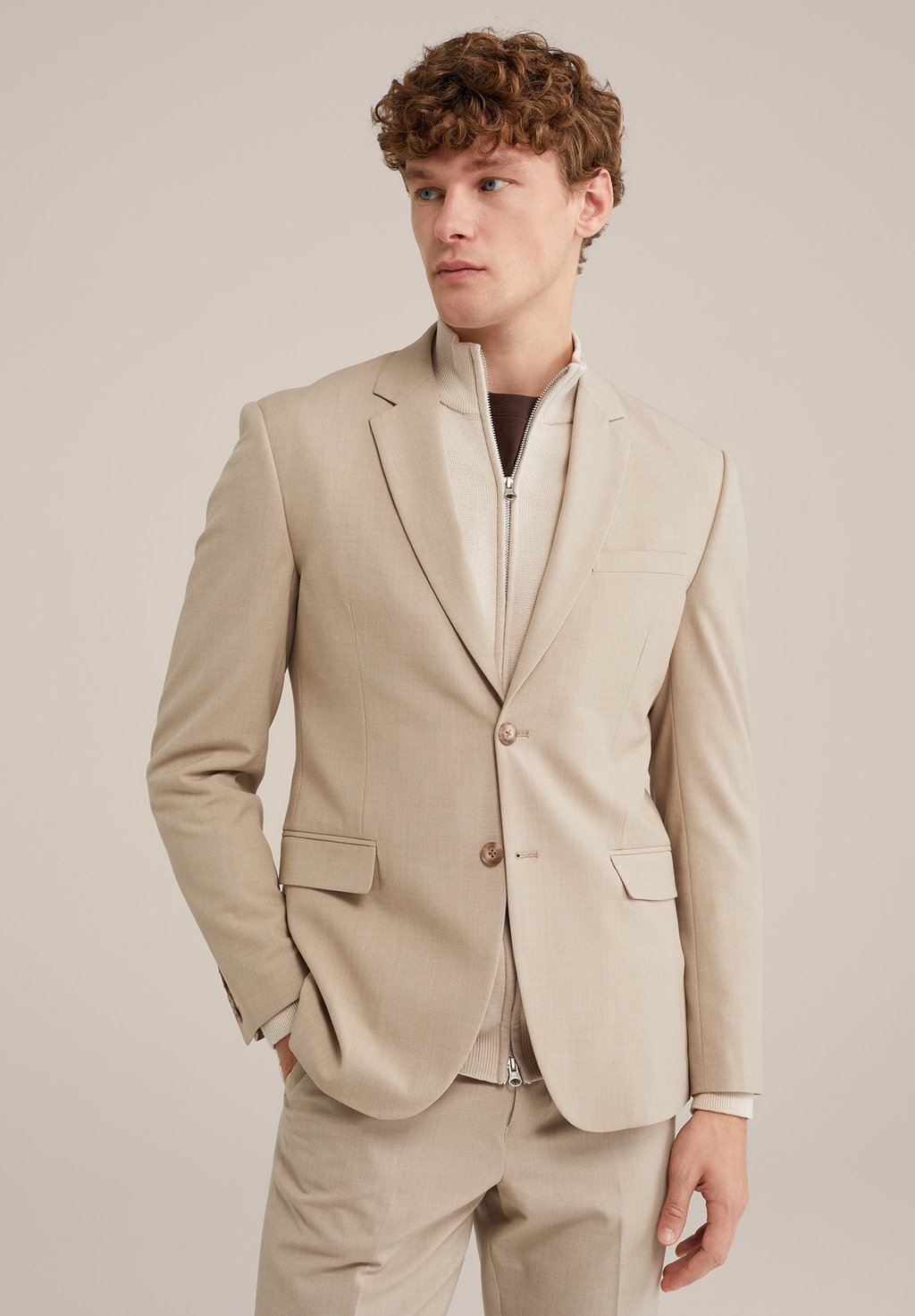 

Элегантный пиджак THE FLEX SUIT WE Fashion, бежевый