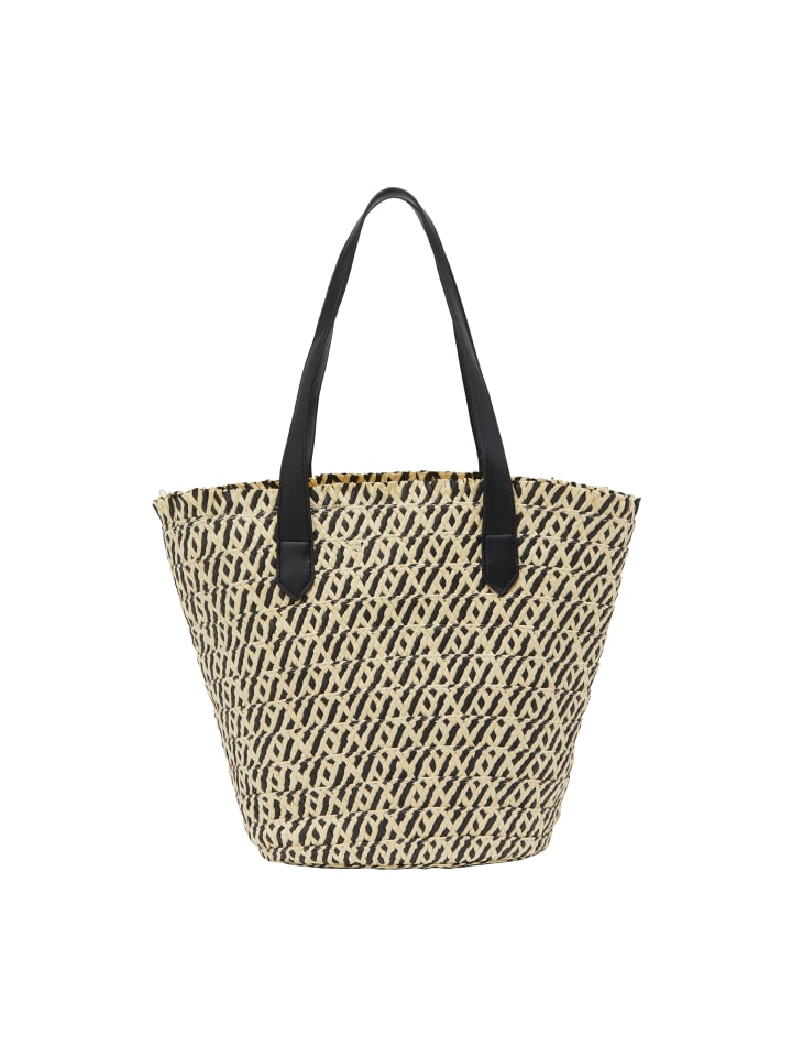 

Женская сумка-тоут черного и бежевого цветов usha FESTIVAL