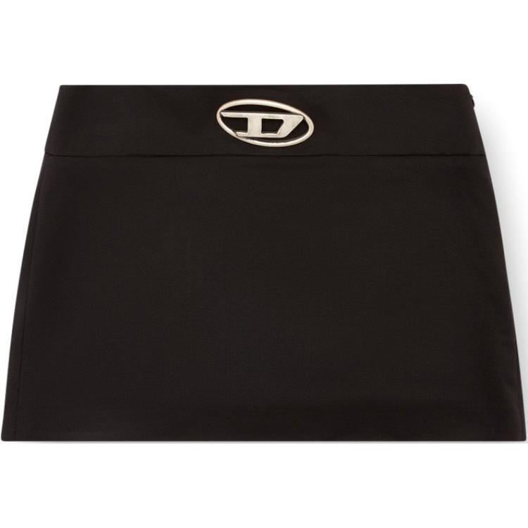 

Юбка мини с детализированным логотипом Dixy DIESEL, черная