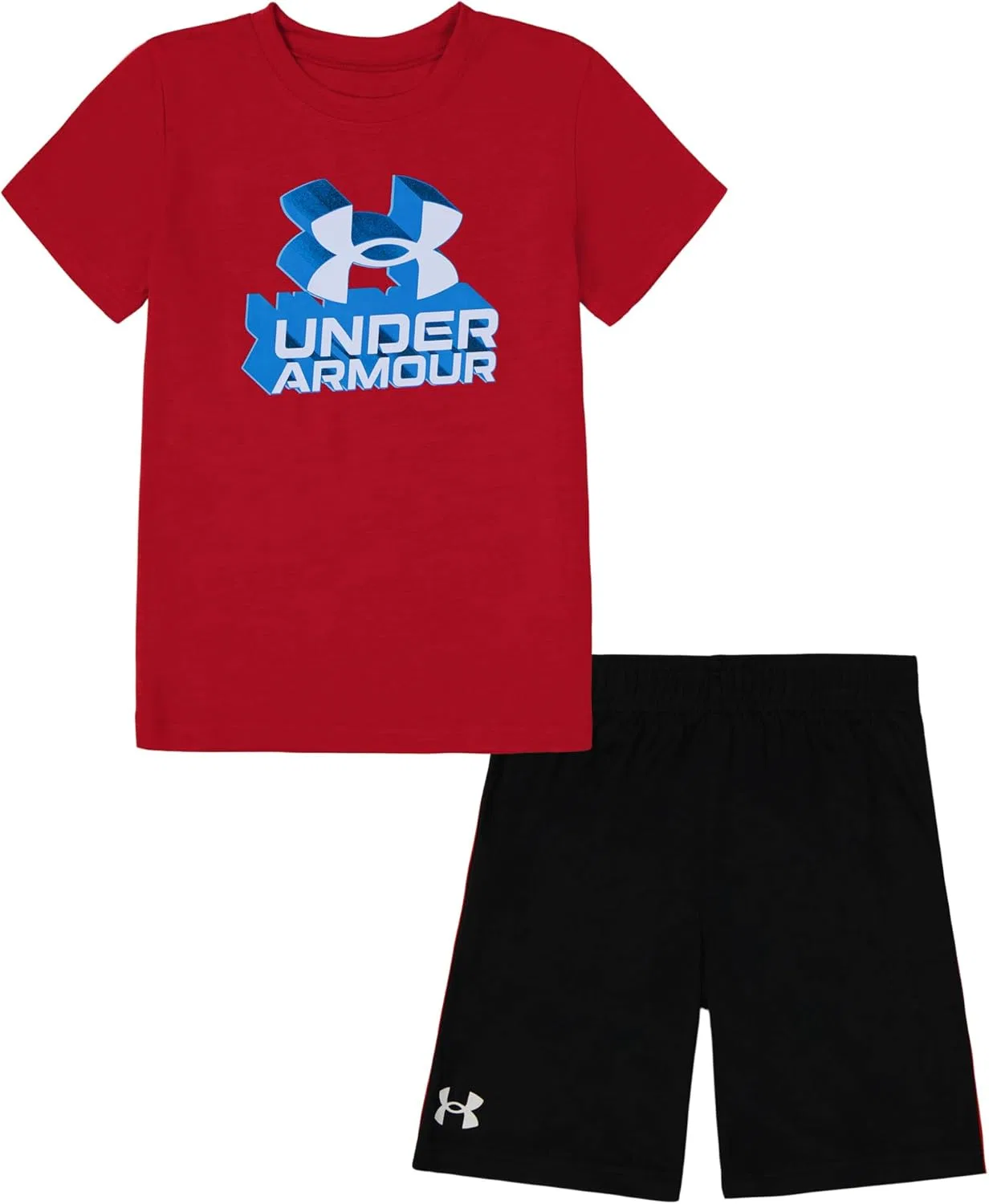 Детский спортивный комплект из футболки и шорт Under Armour, Red Block