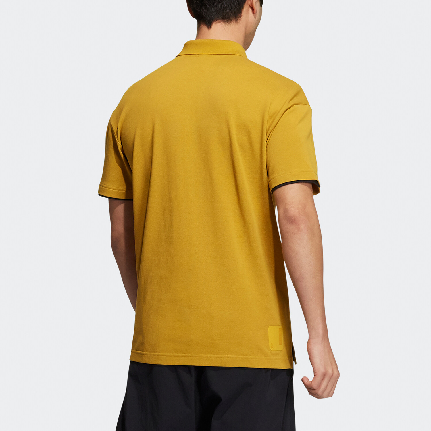 Рубашка поло мужская золотая Adidas, цвет Gold — фото 3