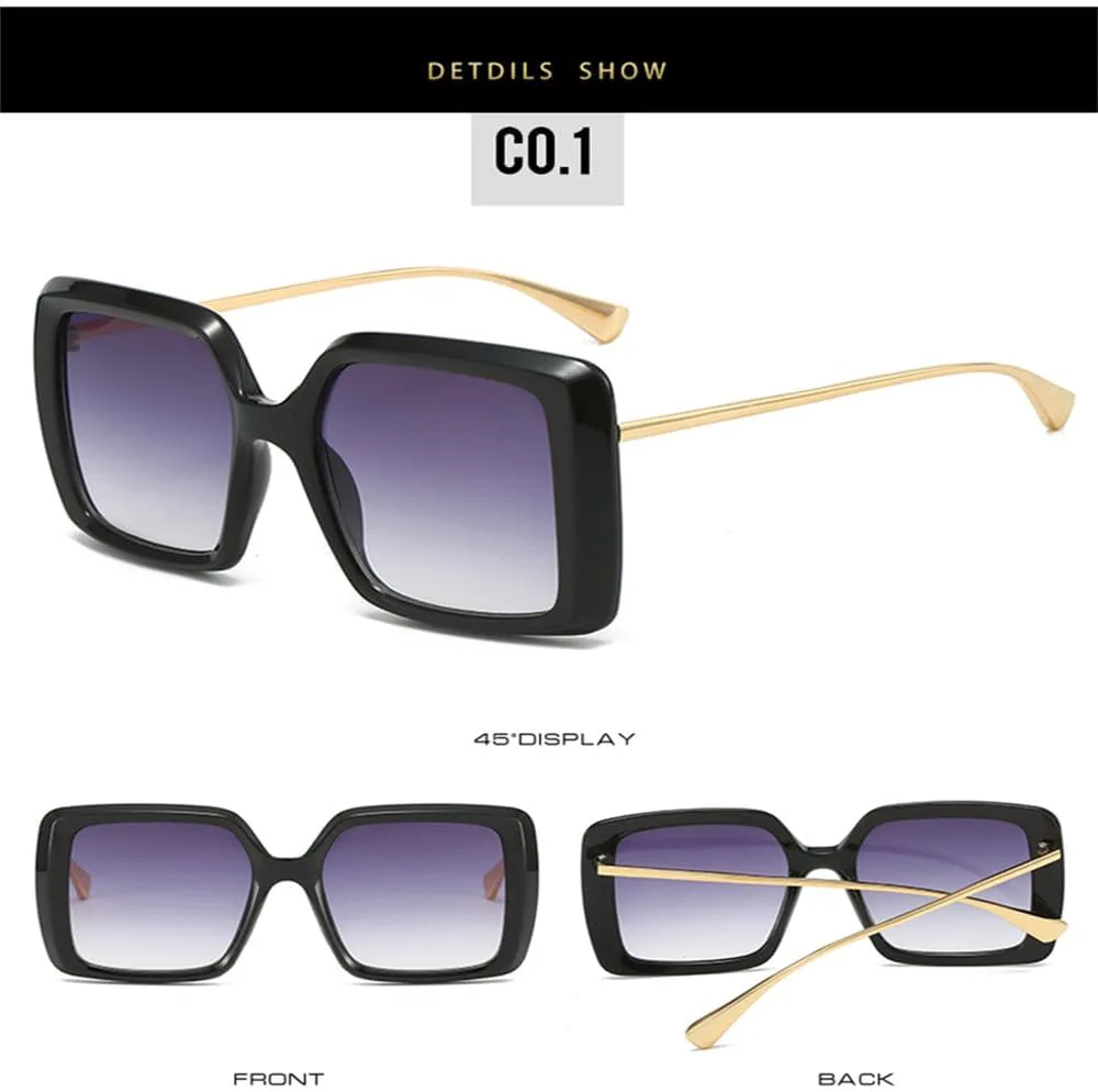 

Большие солнцезащитные очки с градиентным зелено-желтым оттенком для женщин, модные солнцезащитные очки UV400 для мужчин в стиле панк KTUCN, Purple Pink Gray