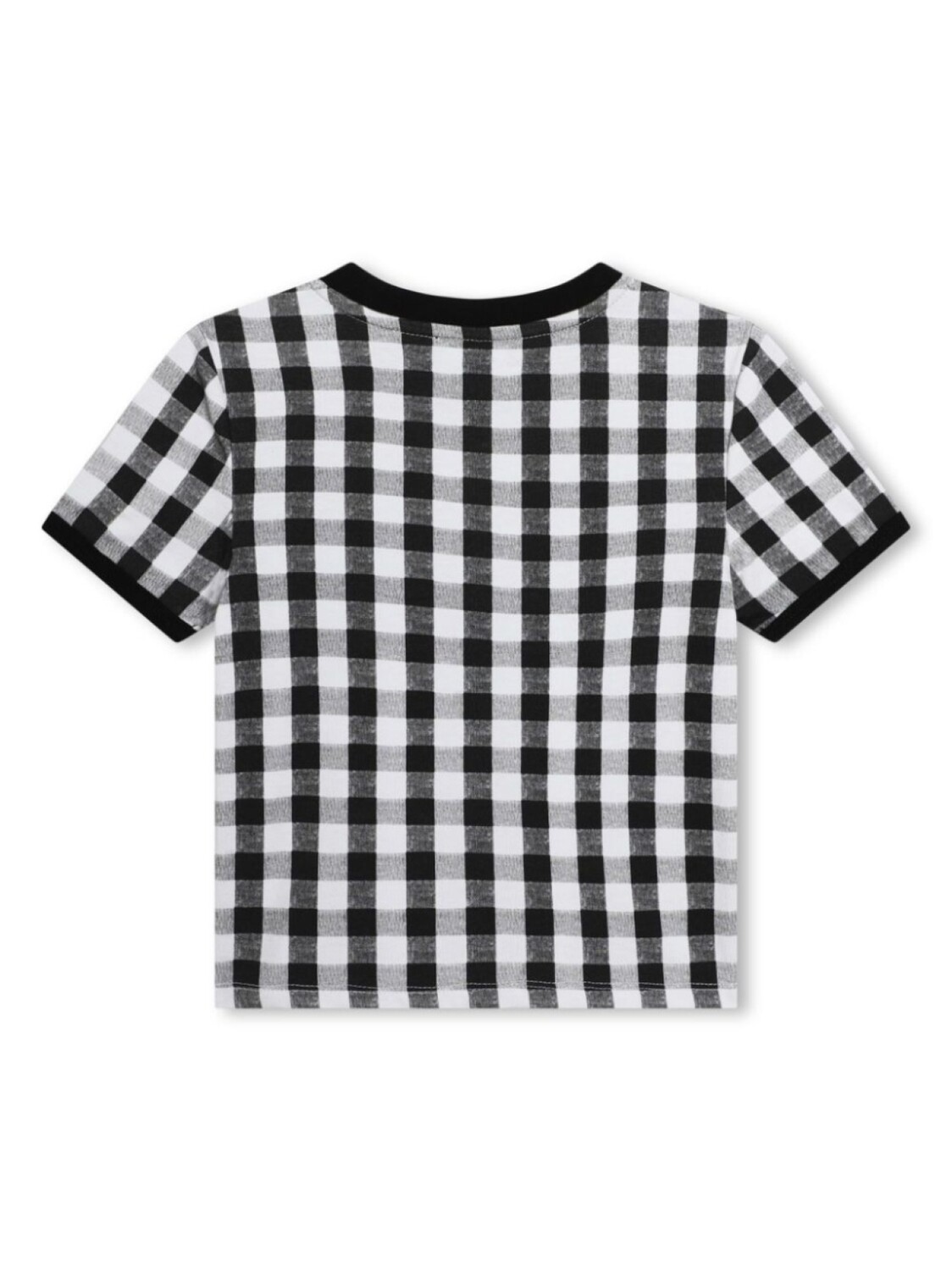 

Клетчатая футболка с круглым вырезом Dkny Kids, черный