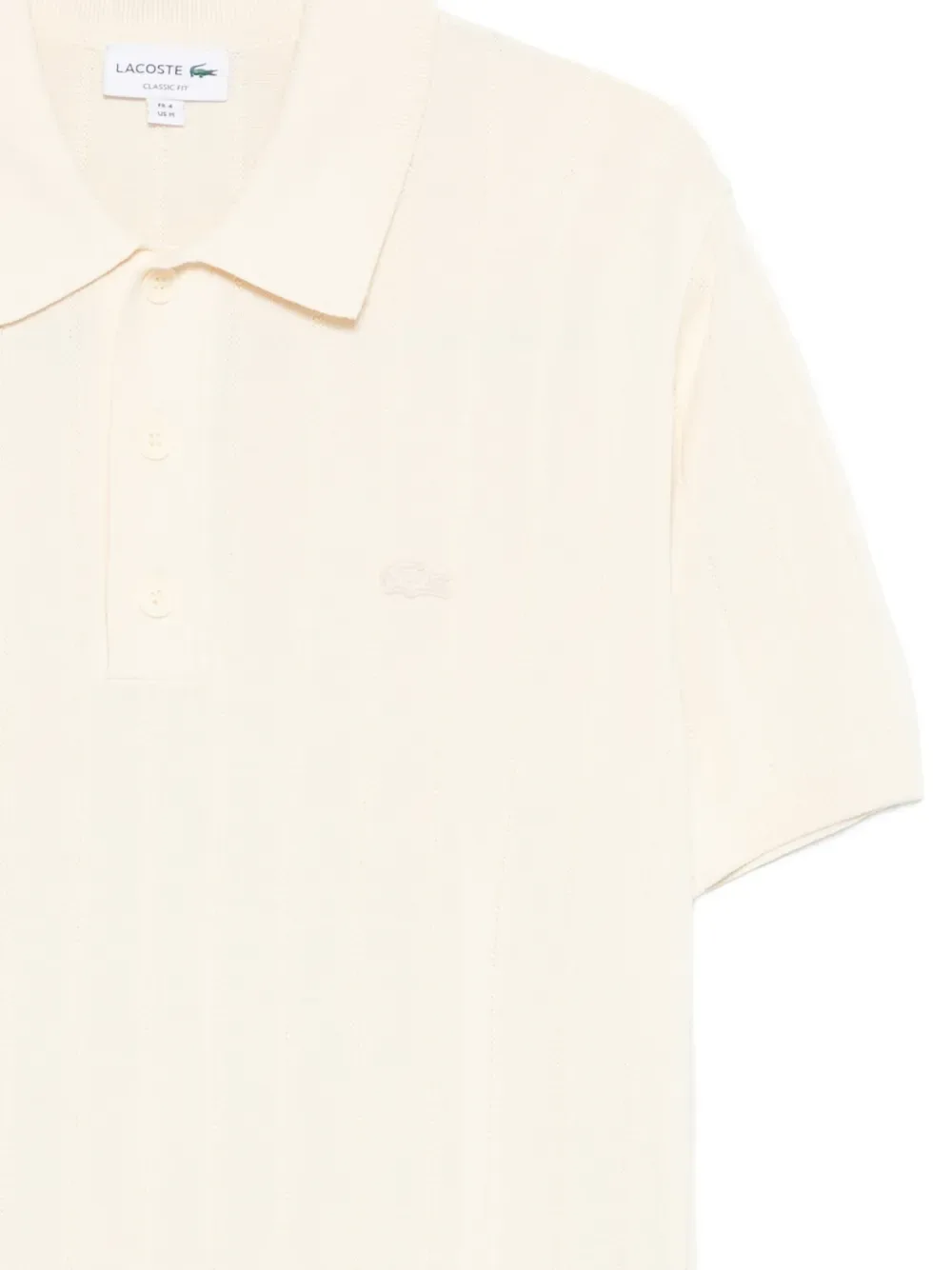 Рубашка поло с короткими рукавами Lacoste, бежевый — фото 3