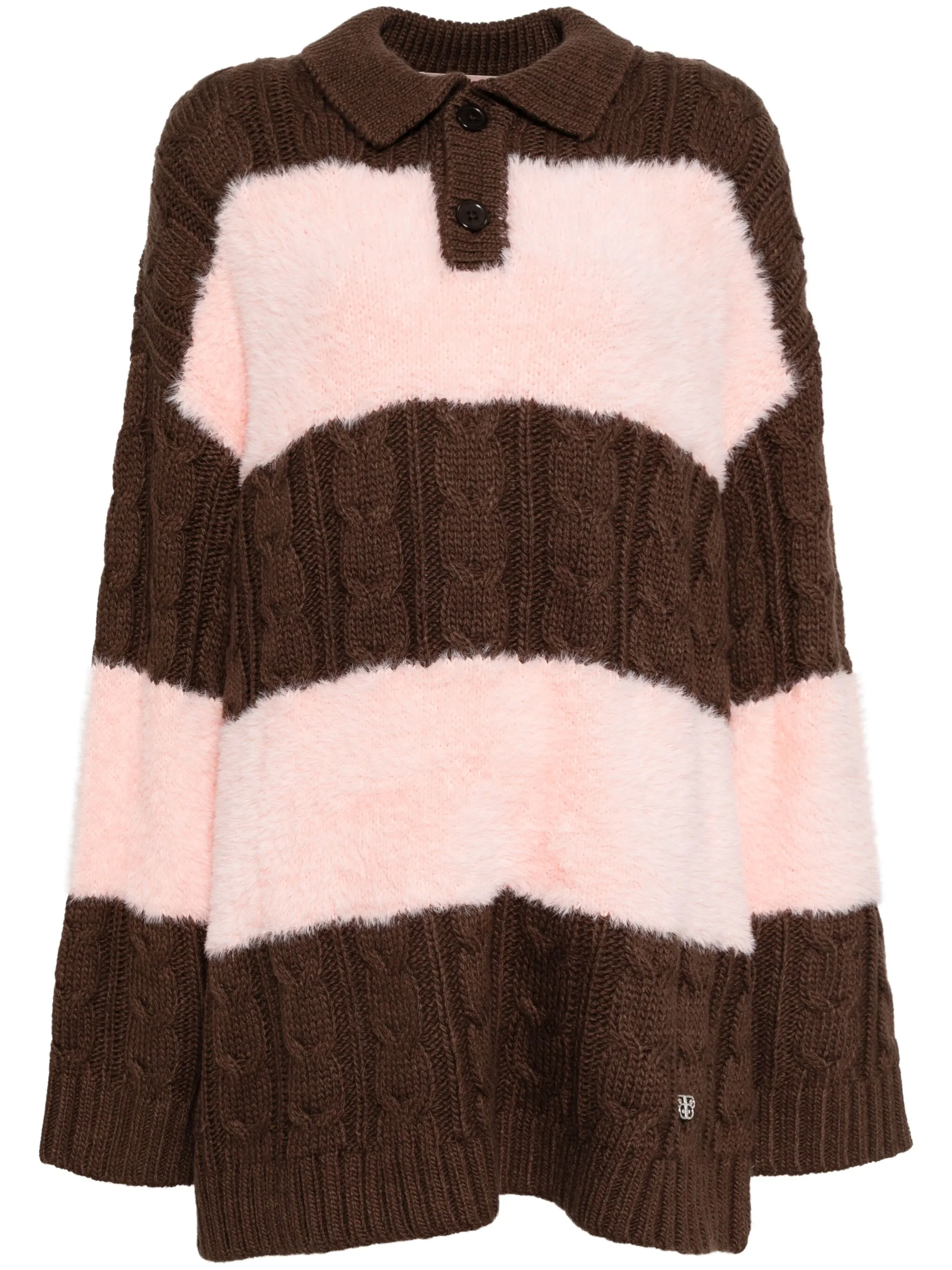 

Полосатый джемпер с логотипом Bapy By A Bathing Ape, коричневый