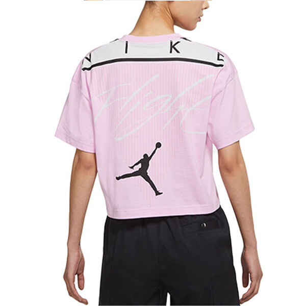 Футболка (WMNS) Air Jordan Essential Casual Sports Round Neck Short Sleeve Pink T-Shirt, розовый — фото 4