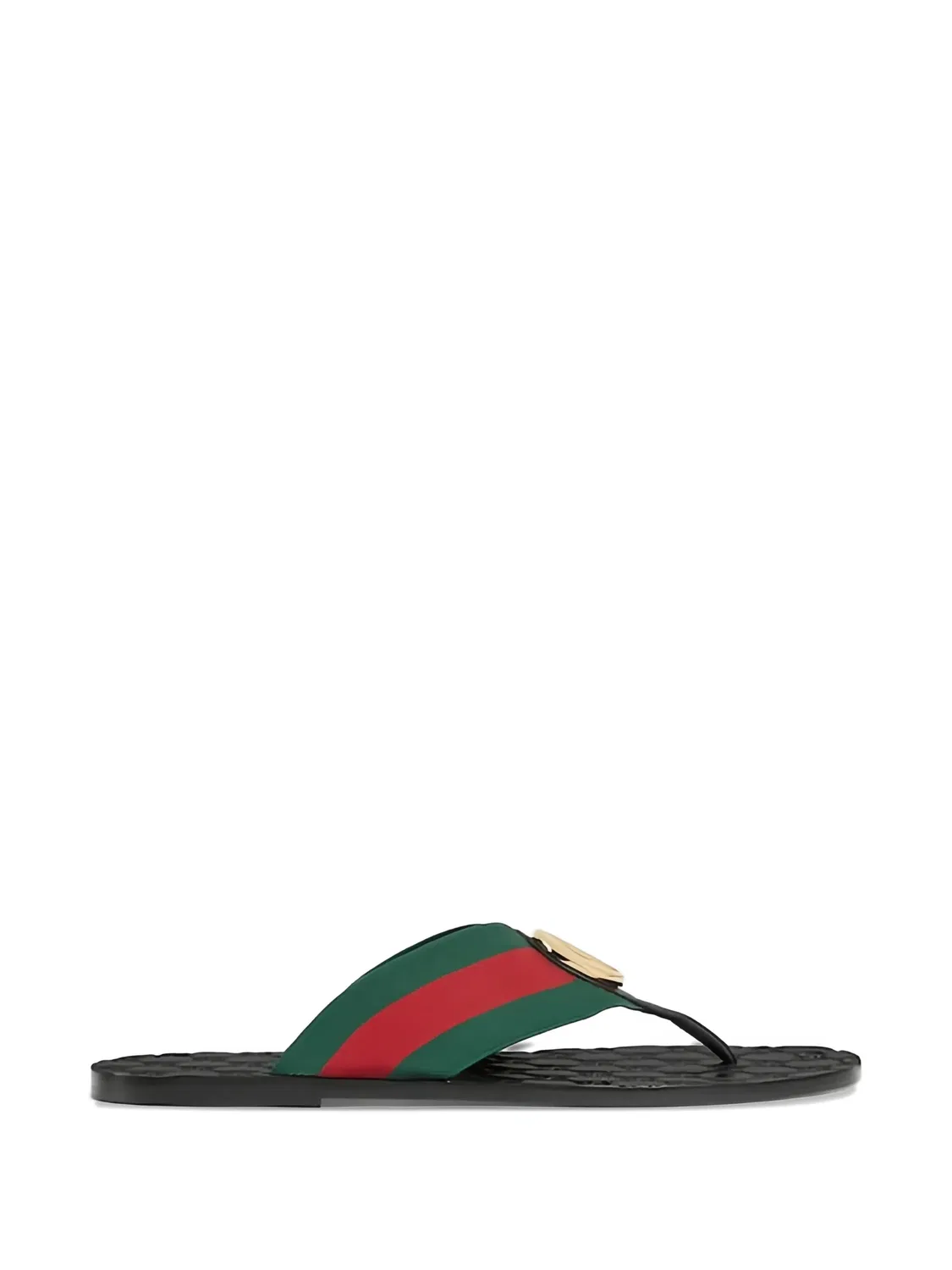 Сандалии Riviera в полоску с логотипом Gucci, черный