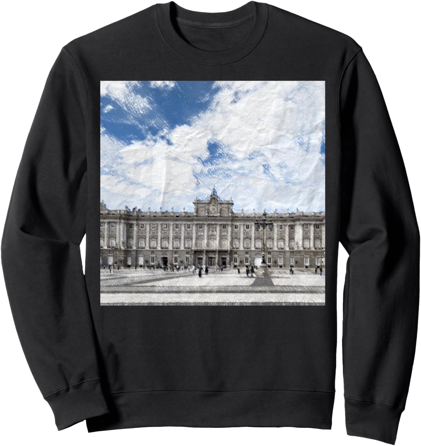 

Толстовка с надписью «Площадь Майор Мадрид» Madrid Sightseeing Vacation, черный