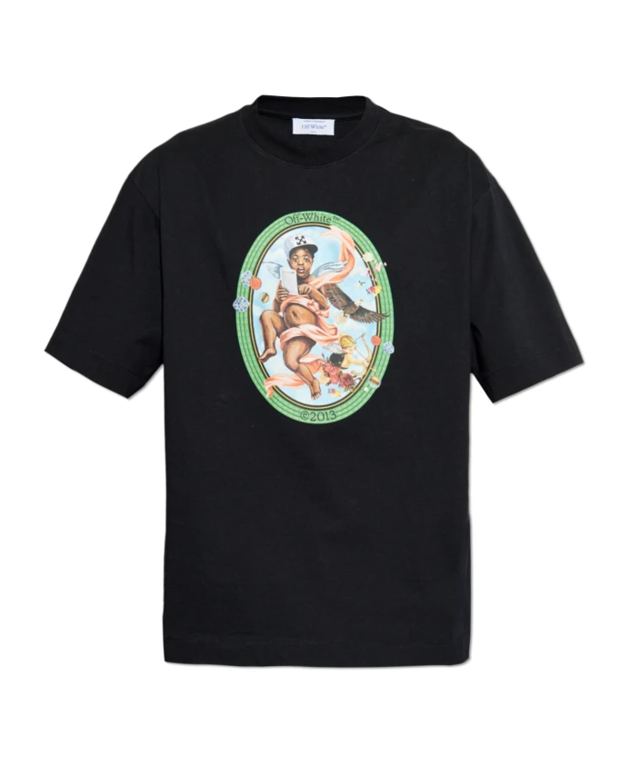 

Футболка с принтом Off White, черный