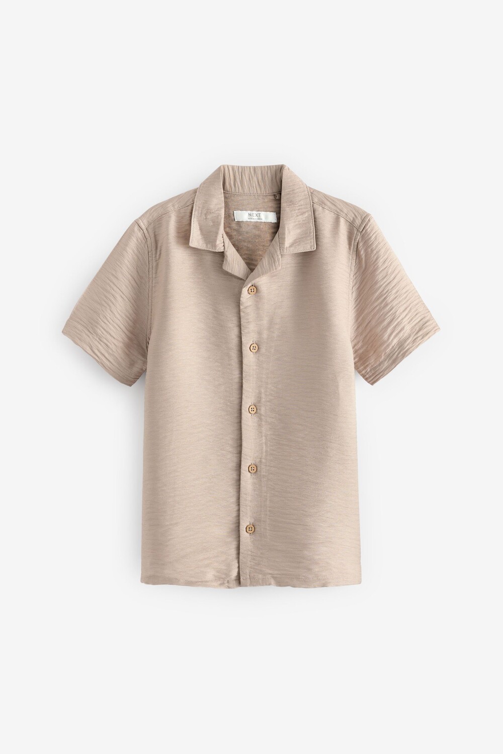 

Фактурная рубашка с коротким рукавом (3–16 лет) Next, белый