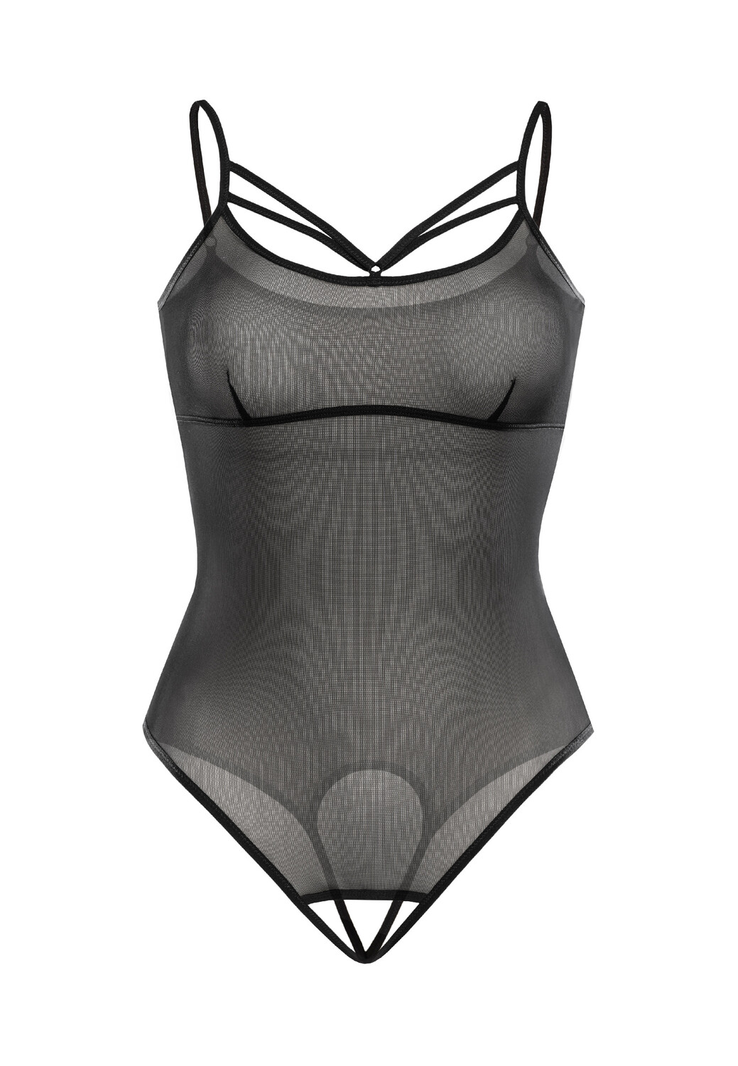 

Боди Teyli Mesh suit mit dünnen Trägern Lila, черный