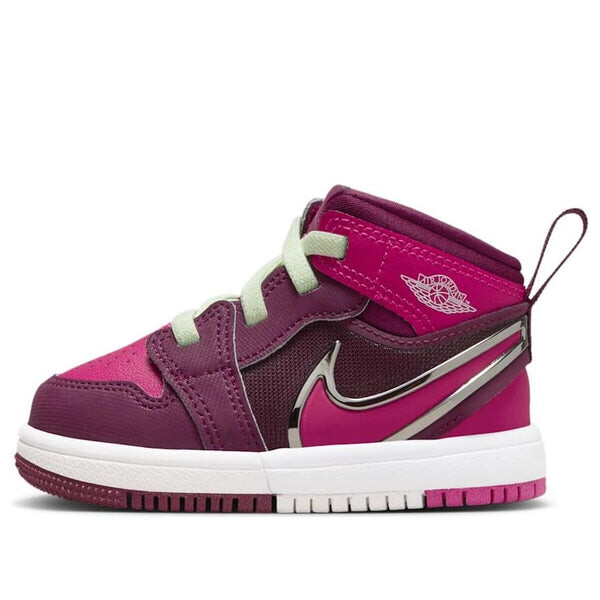 

Кроссовки 1 mid rm easyon 'bordeaux active pink' Air Jordan, бордовый