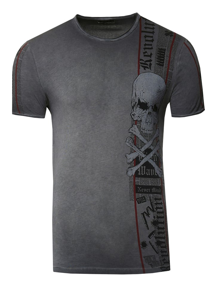 

Футболка байкера спереди и сзади с принтом черного цвета Rusty Neal, Черный, Футболка байкера спереди и сзади с принтом черного цвета Rusty Neal