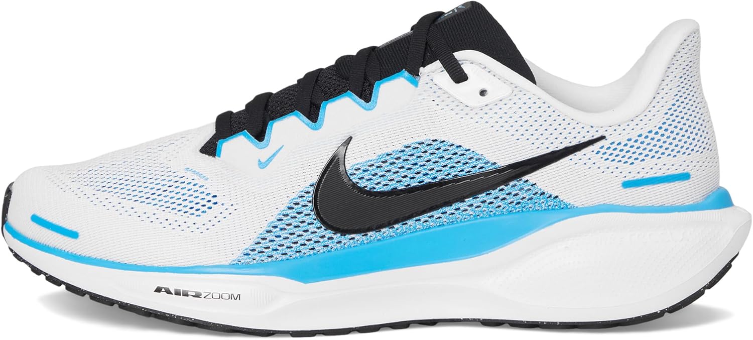 Мужские беговые кроссовки Nike Pegasus 41, белый/черный/синий — фото 4