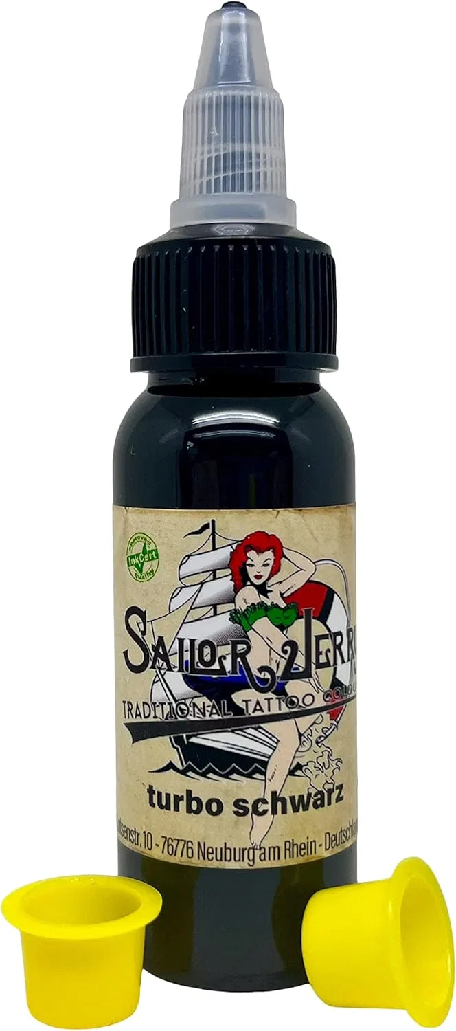 Тату-краска Sailor Jerry DC-TP Turbo Black 30 мл Sailor Jerry
