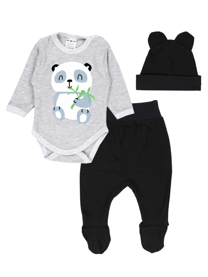 

TupTam Детский боди, комбинезон и шапочка в черном цвете