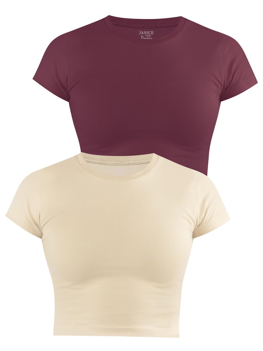 

Футболка Janice Shirt Nerano, цвет beige/red