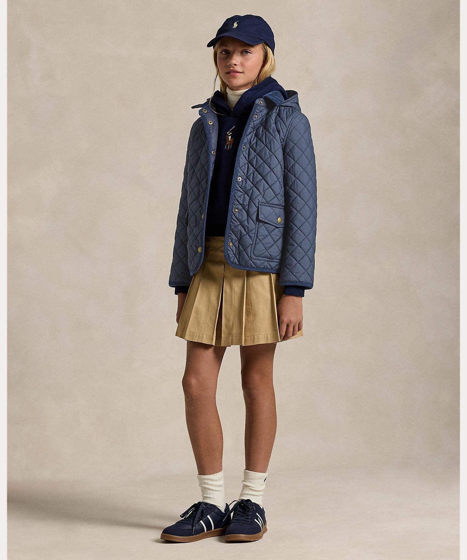 Стеганая водоотталкивающая куртка от ожогов (для девочек, 7-16 лет) Polo Ralph Lauren, 410 Navy — фото 2