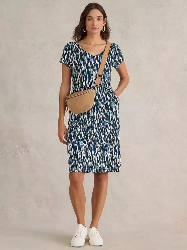 

Платье White Stuff Tallie Ecovero Jersey, цвет navy/multi