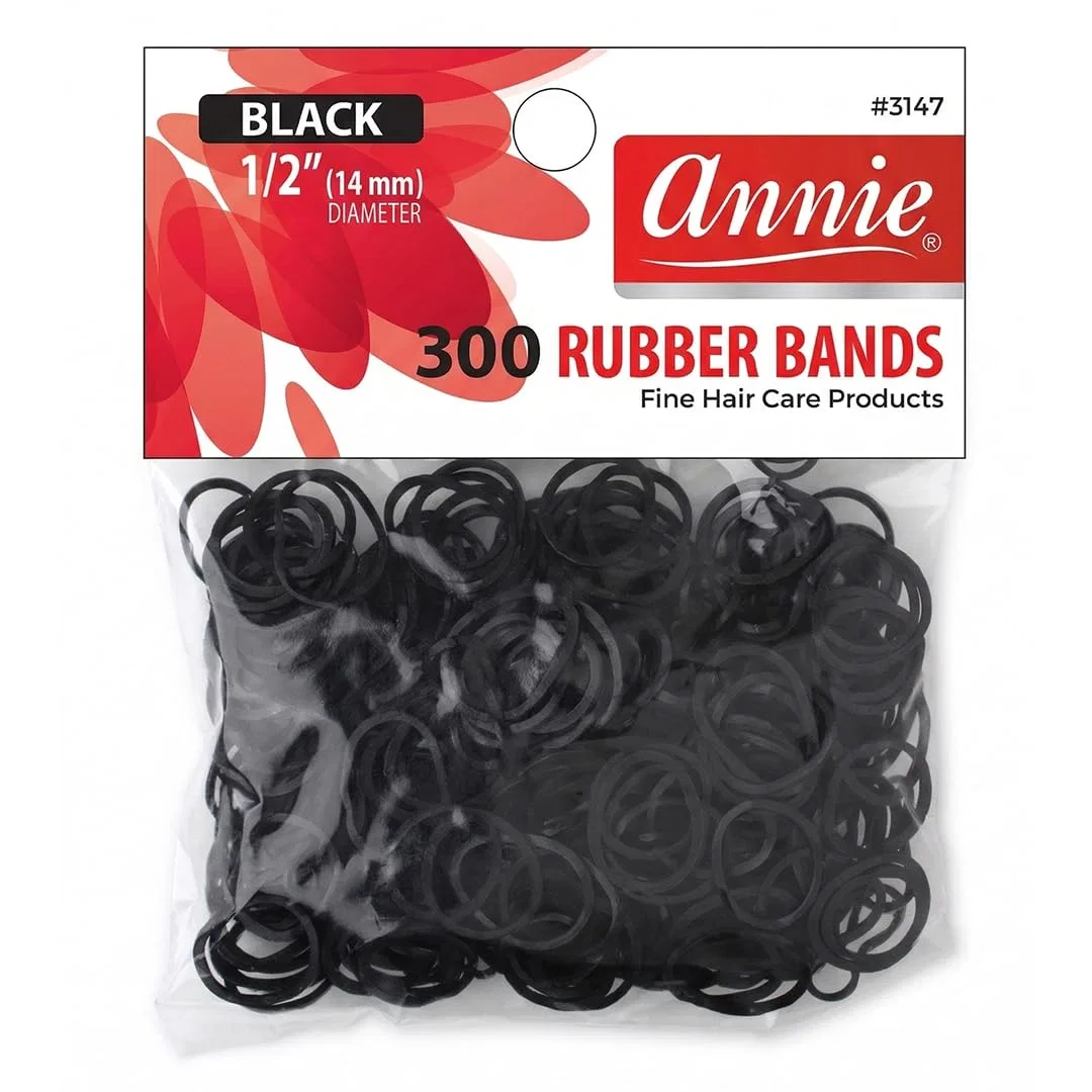 Набор черных резинок для волос Annie Annie, Black