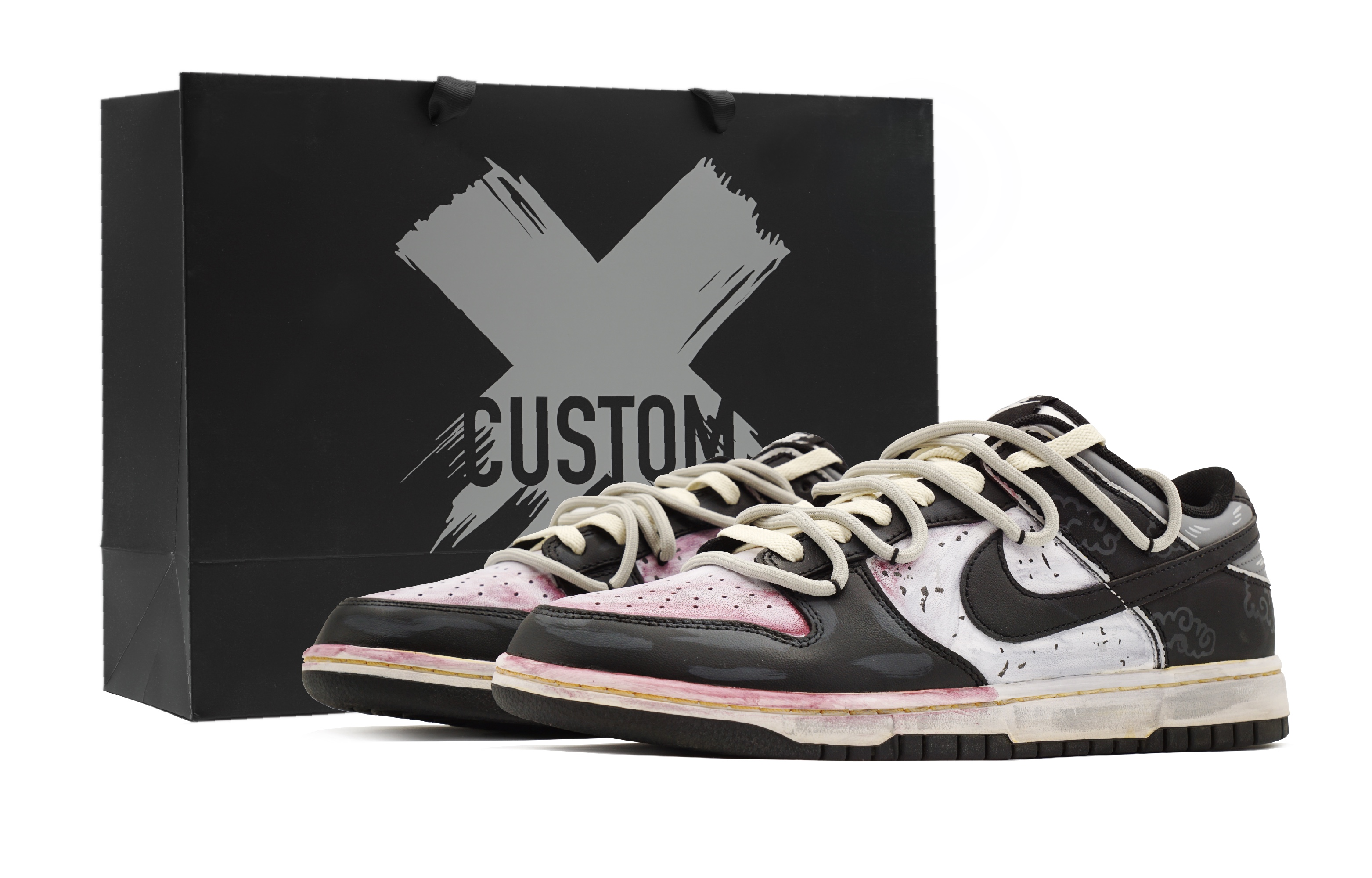 

Nike Кроссовки для скейтбординга Dunk Evening Glow в винтажном стиле, износостойкие, с эффектом потертости, мужские, черно-серые