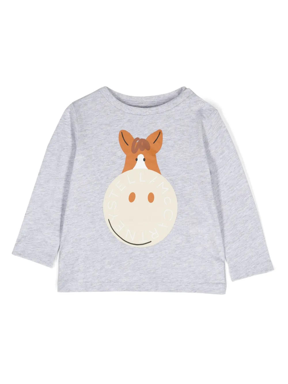 

Футболка с графичным принтом Stella McCartney Kids, серый