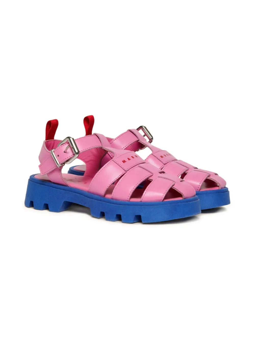 

Сандалии с ремешками Marni Kids, розовый