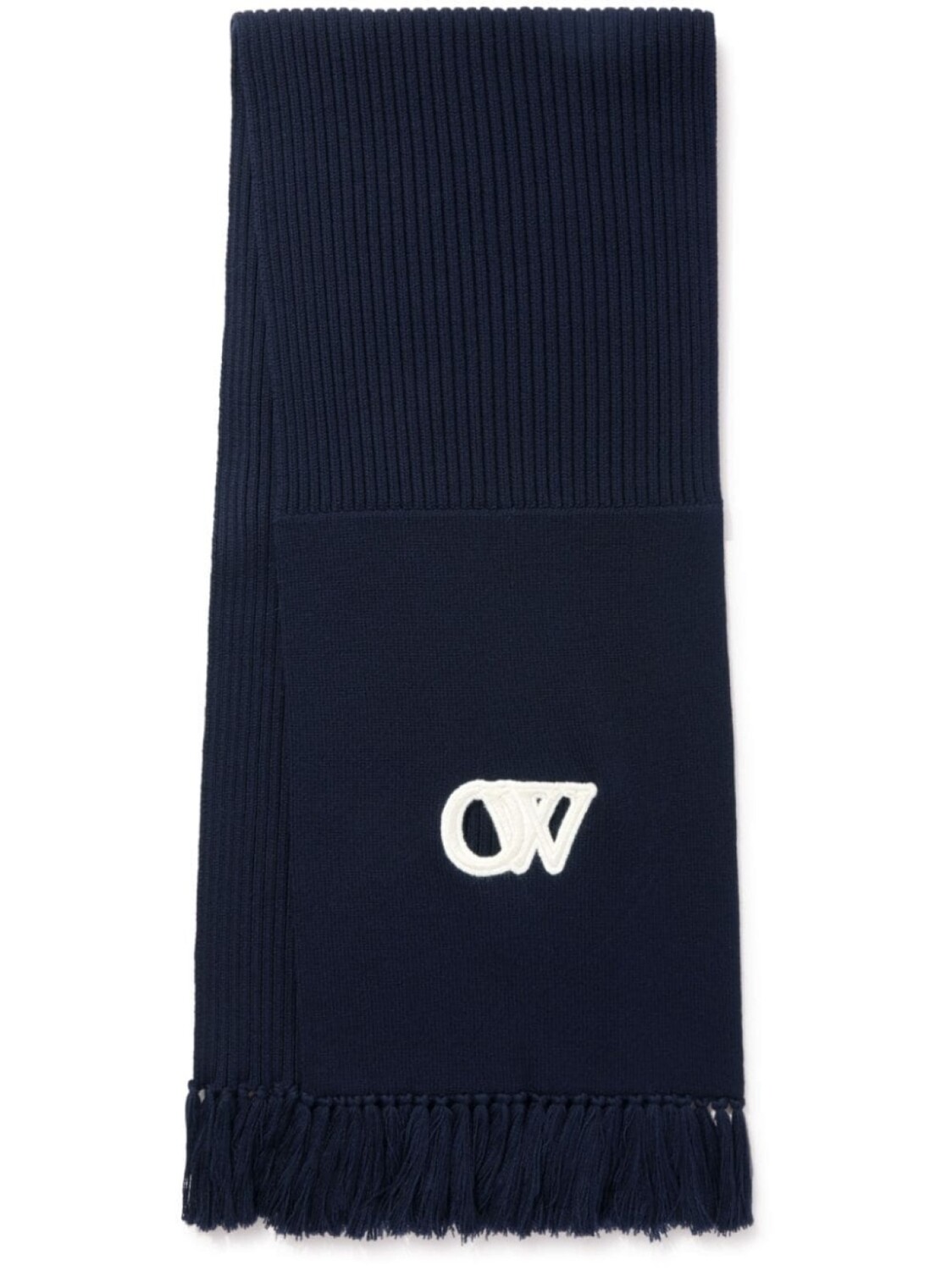 

Off-White шерстяной шарф с логотипом OW, черный