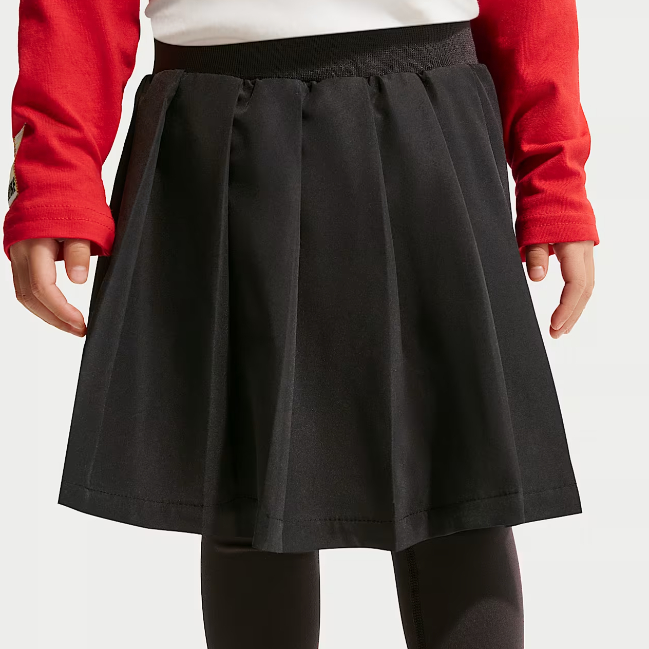 

Однотонная юбка с логотипом бренда для детей на осень Nike, черный/белый/белый