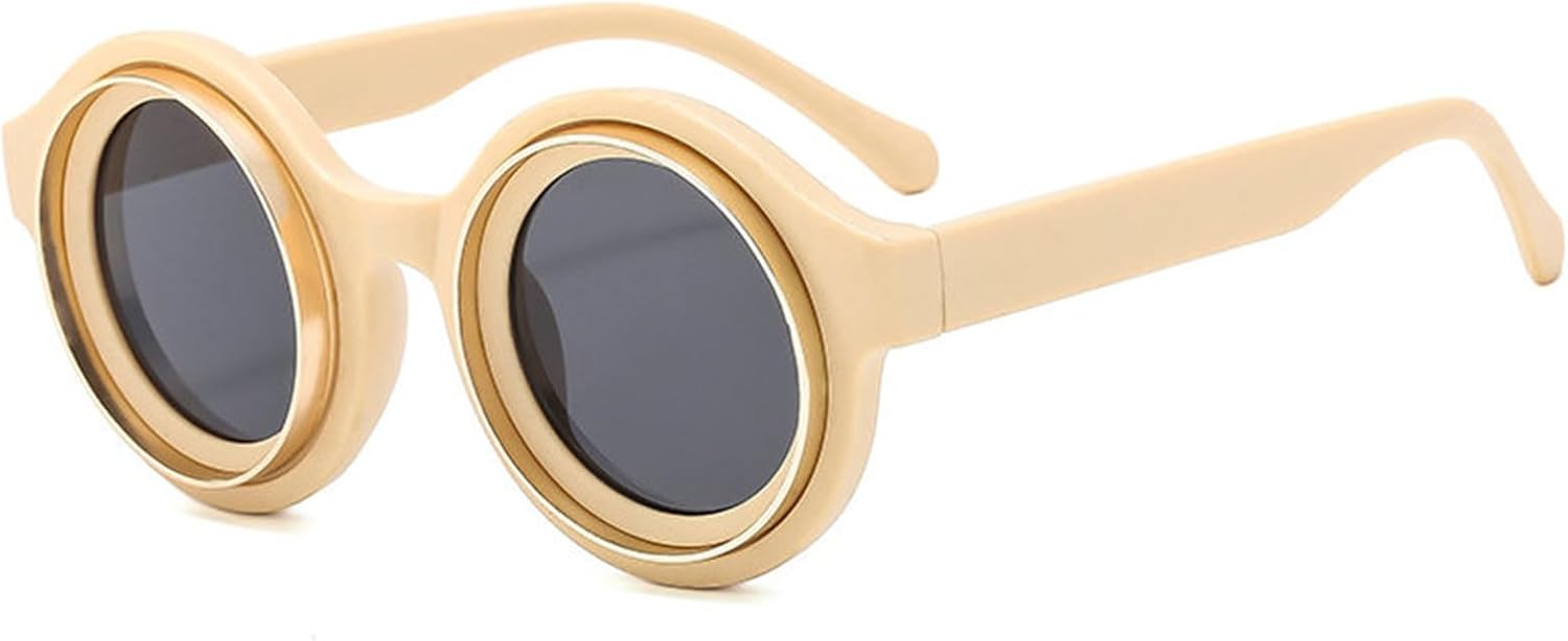 

Хелена Модные круглые женские солнцезащитные очки конфетных цветов в стиле ретро-панк для мужчин, трендовые солнцезащитные очки с двойной оправой и защитой от УФ-излучения UV400 helena, C4