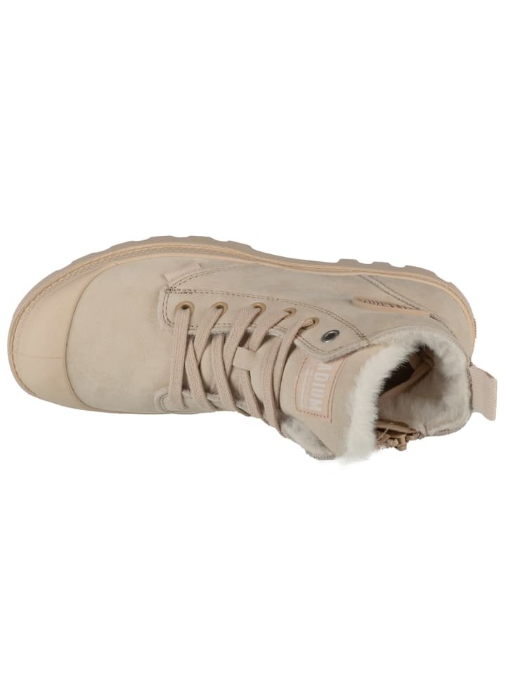Кроссовки на шнуровке Palladium Pampa Hi Zip WL, бежевый — фото 3