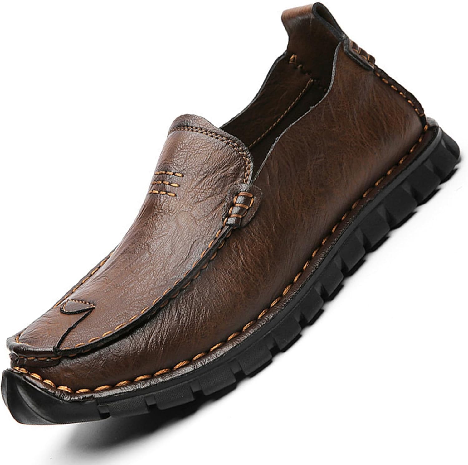 

Мужские повседневные лоферы AngryMonkey, кожаные, ручной работы, деловые, оксфорд, слипоны, кроссовки, удобная обувь для ходьбы, классические туфли на шнуровке, лодочные, коричневый