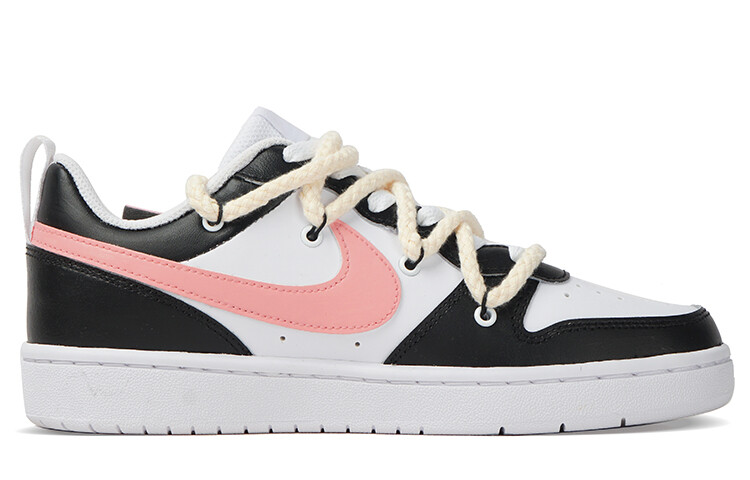 

Кроссовки Nike Court Borough Skateboard Shoes Women's Low-Top Black Pink, Черный, Кроссовки Nike Court Borough Skateboard Shoes Women's Low-Top Black Pink