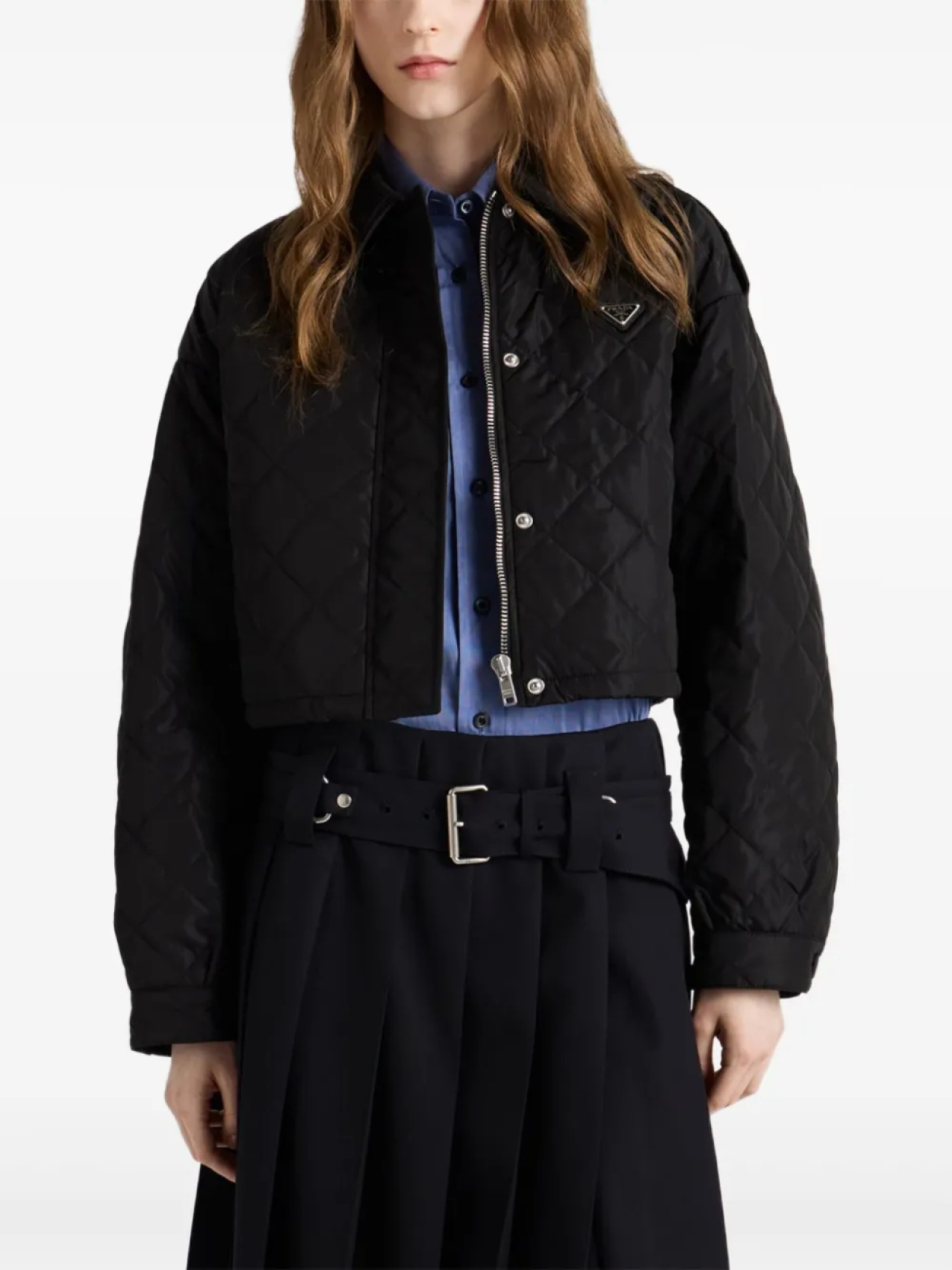 

Стеганая куртка Prada, черный