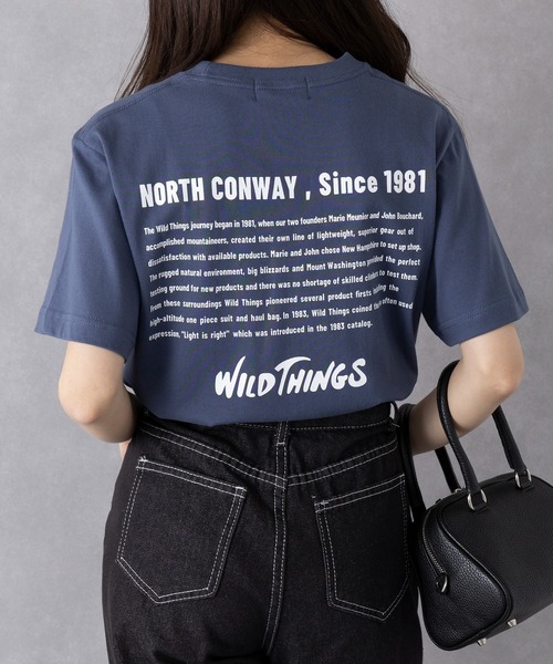 

Футболка с принтом на спине WILD THINGS, темно-синий