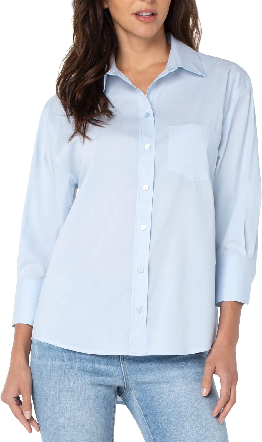 

Рубашка Liverpool Los Angeles Oversized Classic Button-Down, цвет Sky Blue
