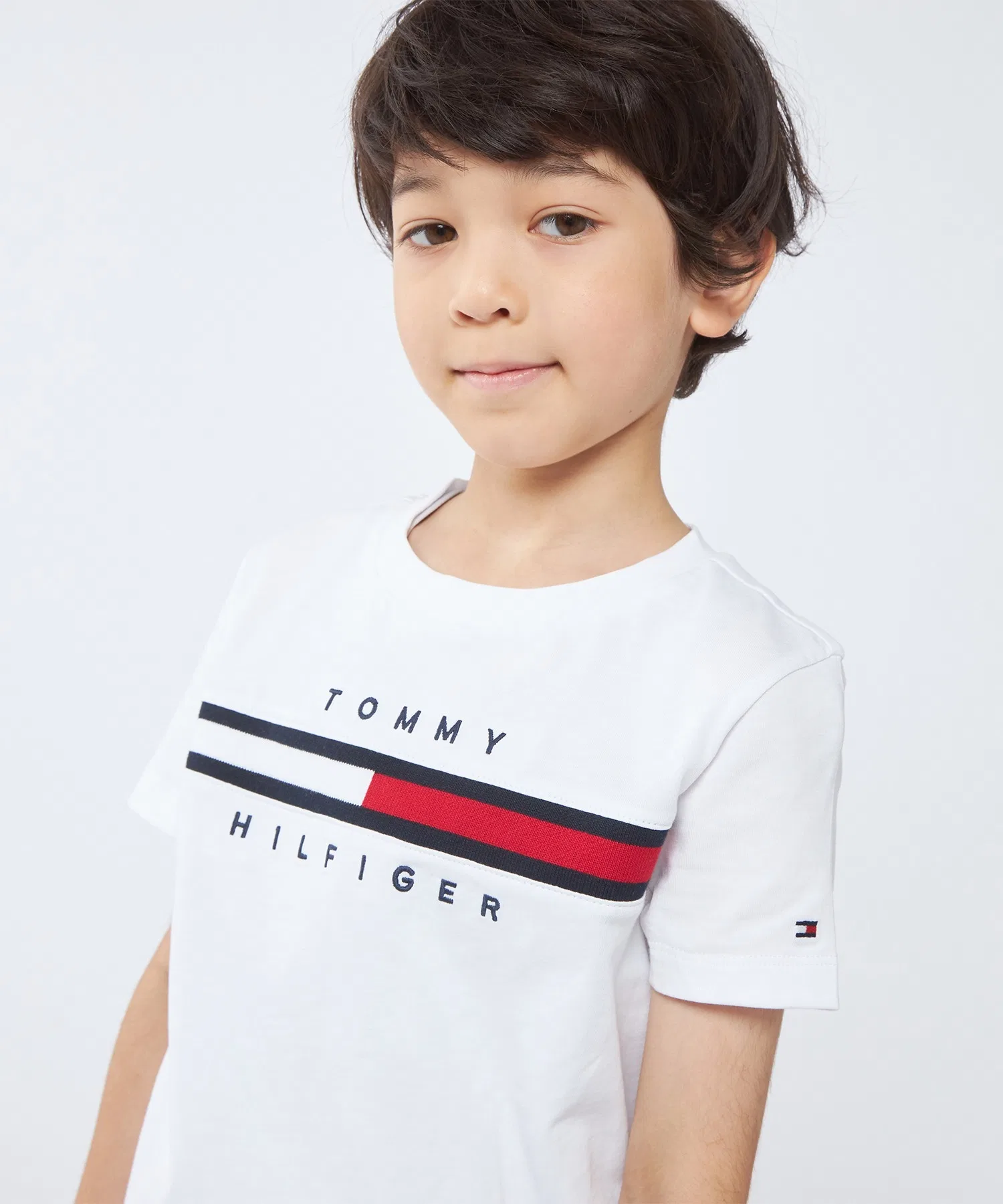 Детская футболка TOMMY HILFIGER с логотипом — фото 4