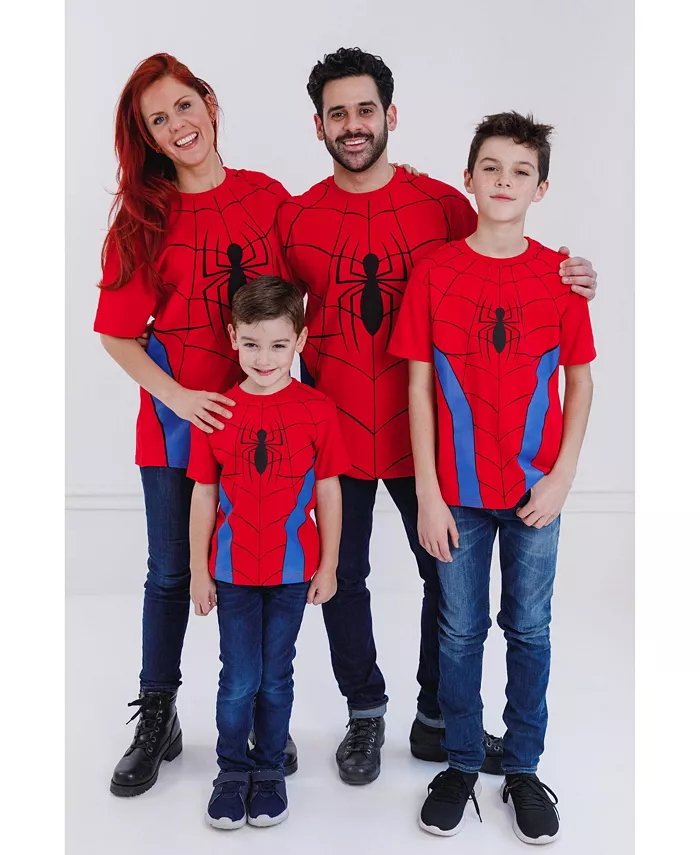 Футболка для мальчиков Marvel в стиле семейного косплея Spider-Man, красный — фото 2