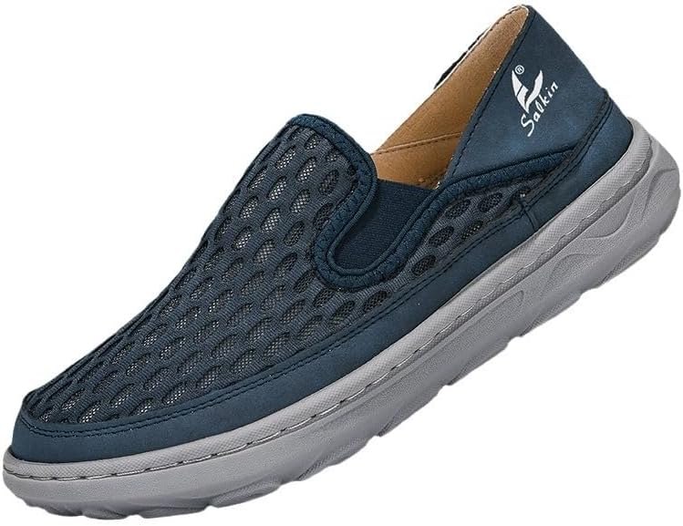 

Мужские слипоны TOY Soft Time, удобная обувь без шнурков, повседневные ботинки для ходьбы, комфортные, дышащие, для улицы и офиса Soft Time Toy, синий