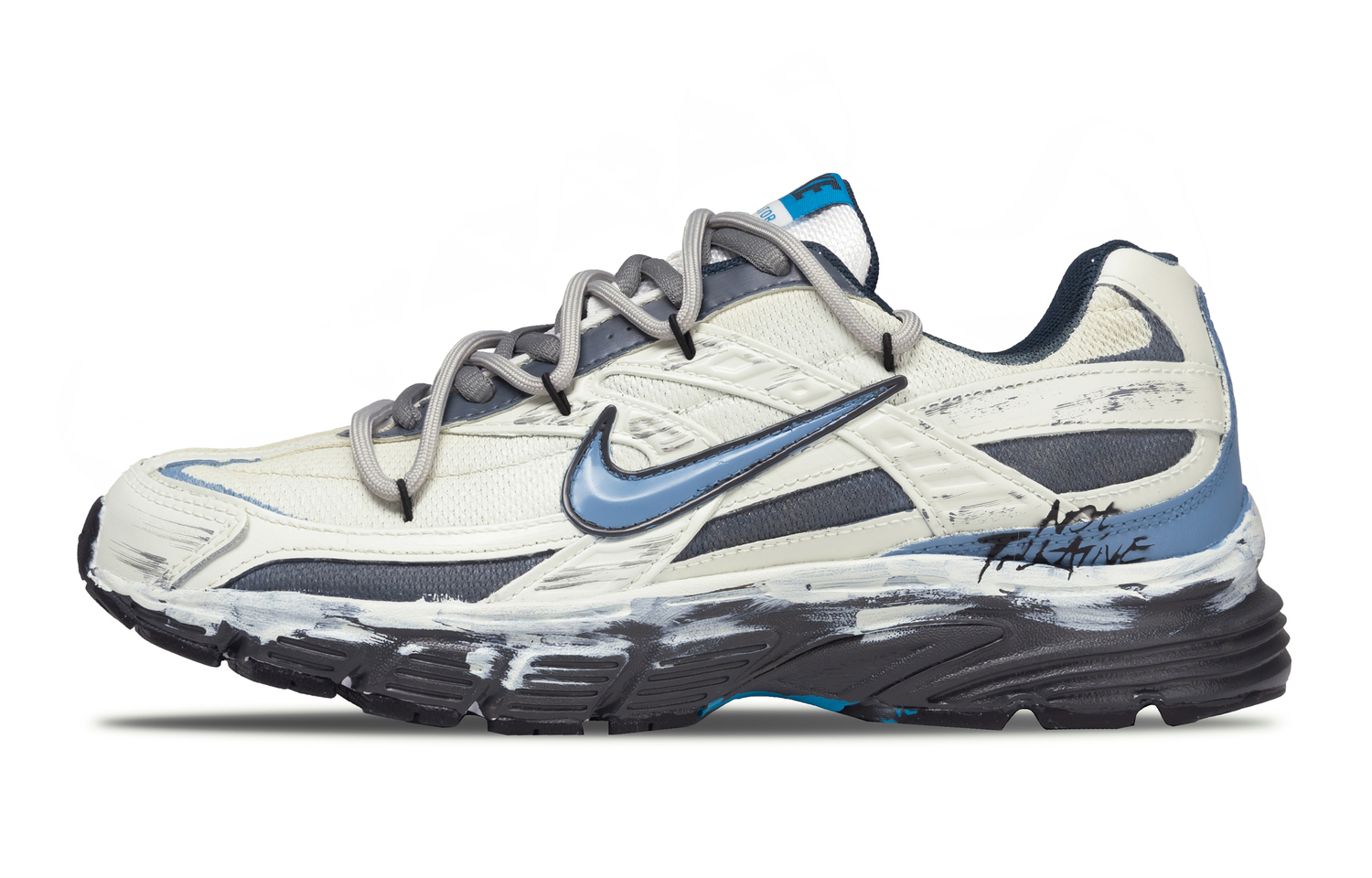 

Nike Мужские повседневные кроссовки Initiator из текстиля и кожи, износостойкие, низкие, сине-белый