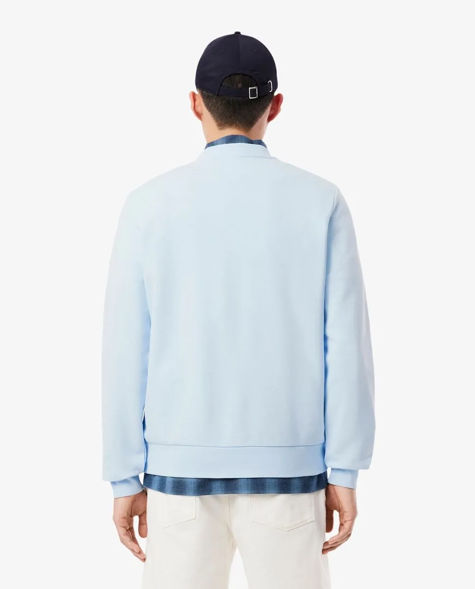 Мужская толстовка из флиса классического кроя Lacoste, светло-голубой — фото 2
