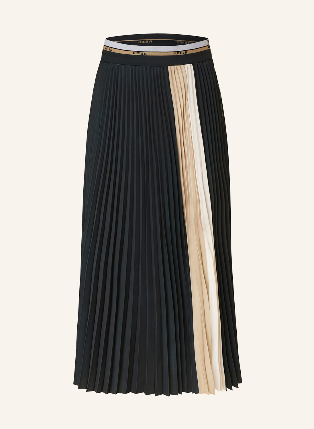 

Юбка плиссе iris REISS, цвет SCHWARZ/BEIGE/CREME