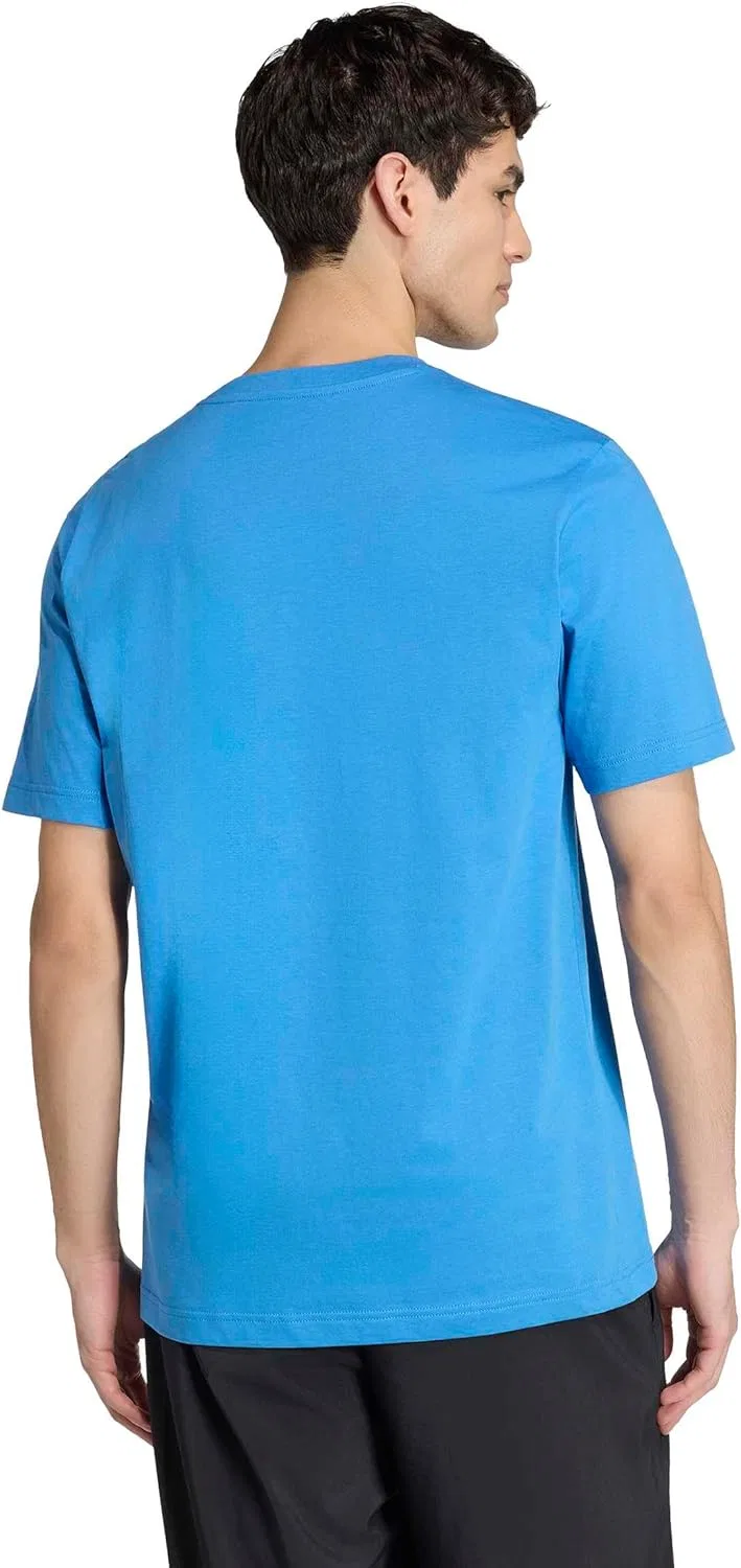 Футболка с принтом Adidas Men's Summer Trim, синий — фото 4