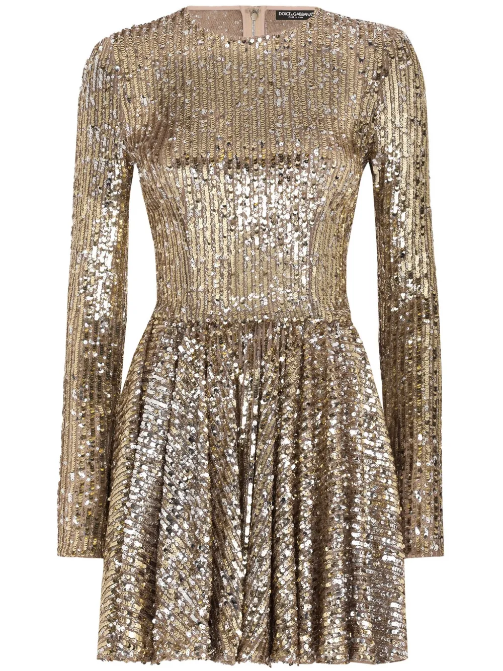 

Платье мини с пайетками DOLCE & GABBANA, золотой